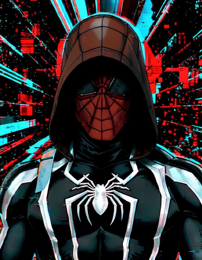 Nightspider, a Spider Man OC made on GenTube