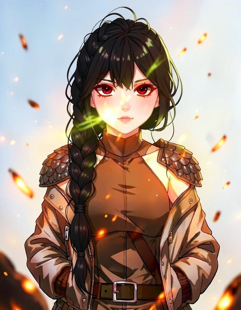 Nightbraid, a Fourth Wing OC made on GenTube