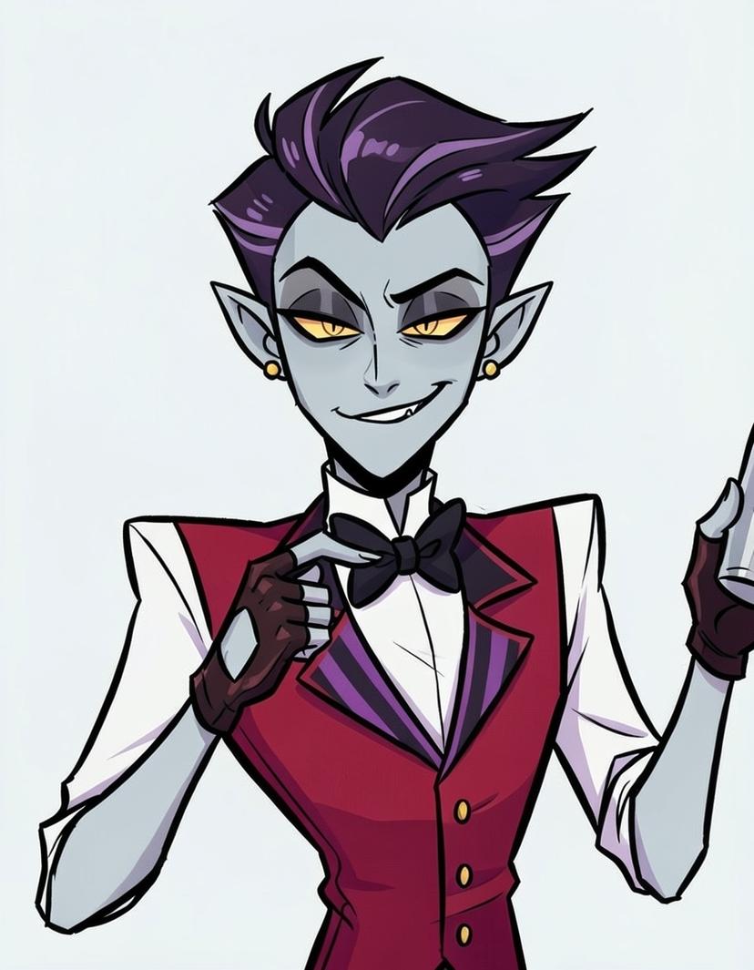 Velvet Rift, a Hazbin Hotel OC made on GenTube