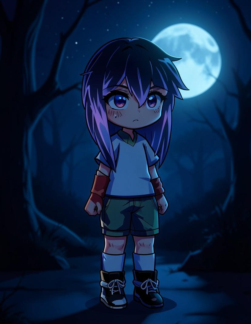 Lunar eclipse, a Naruto OC made on GenTube
