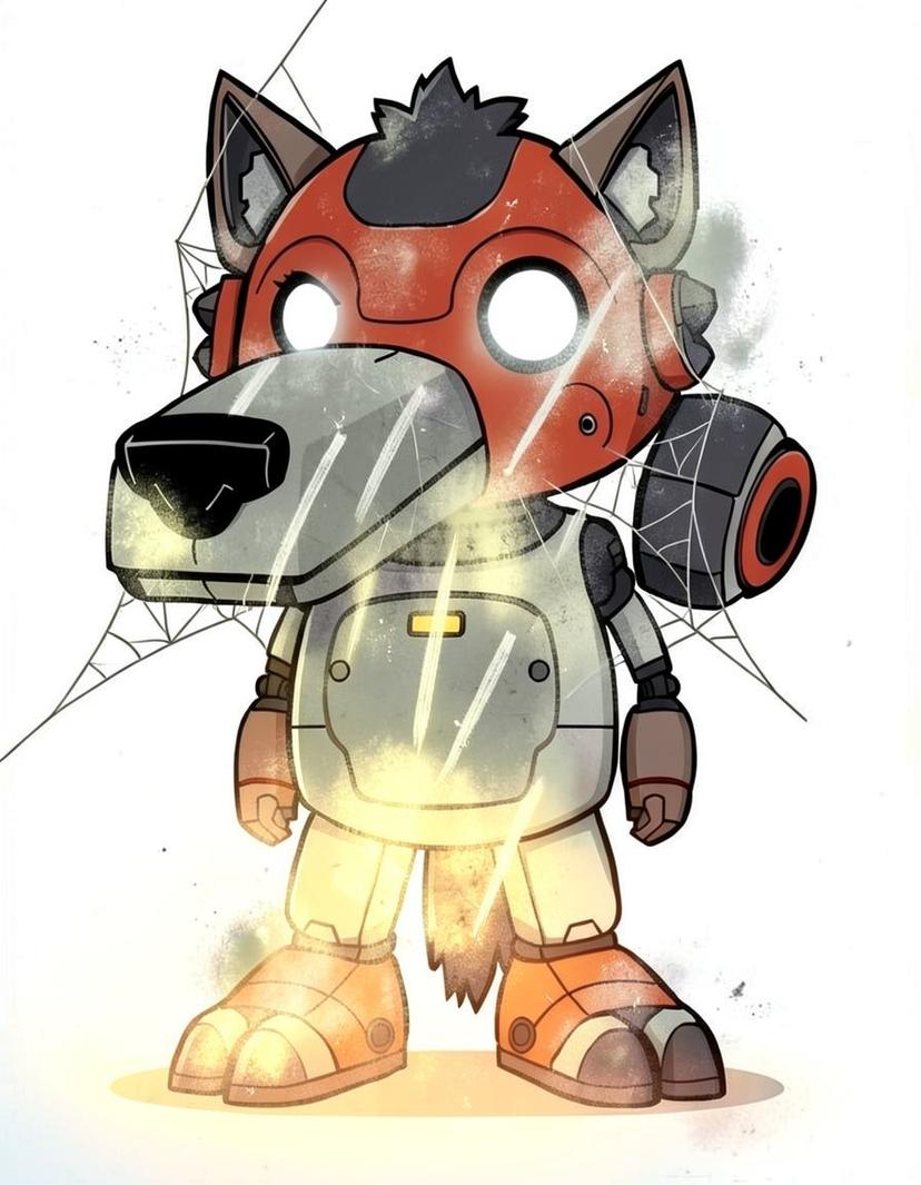 Chrome Lobo, a FNAF OC made on GenTube