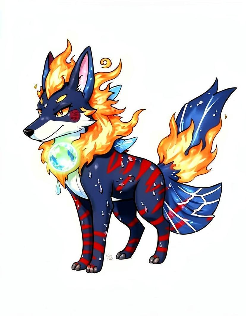 Brinehowl, a Pokemon OC made on GenTube