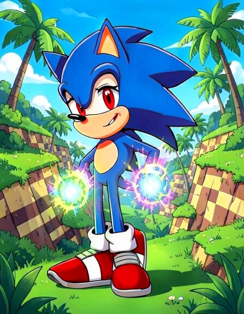 Blueflare Dash, a Sonic OC made on GenTube