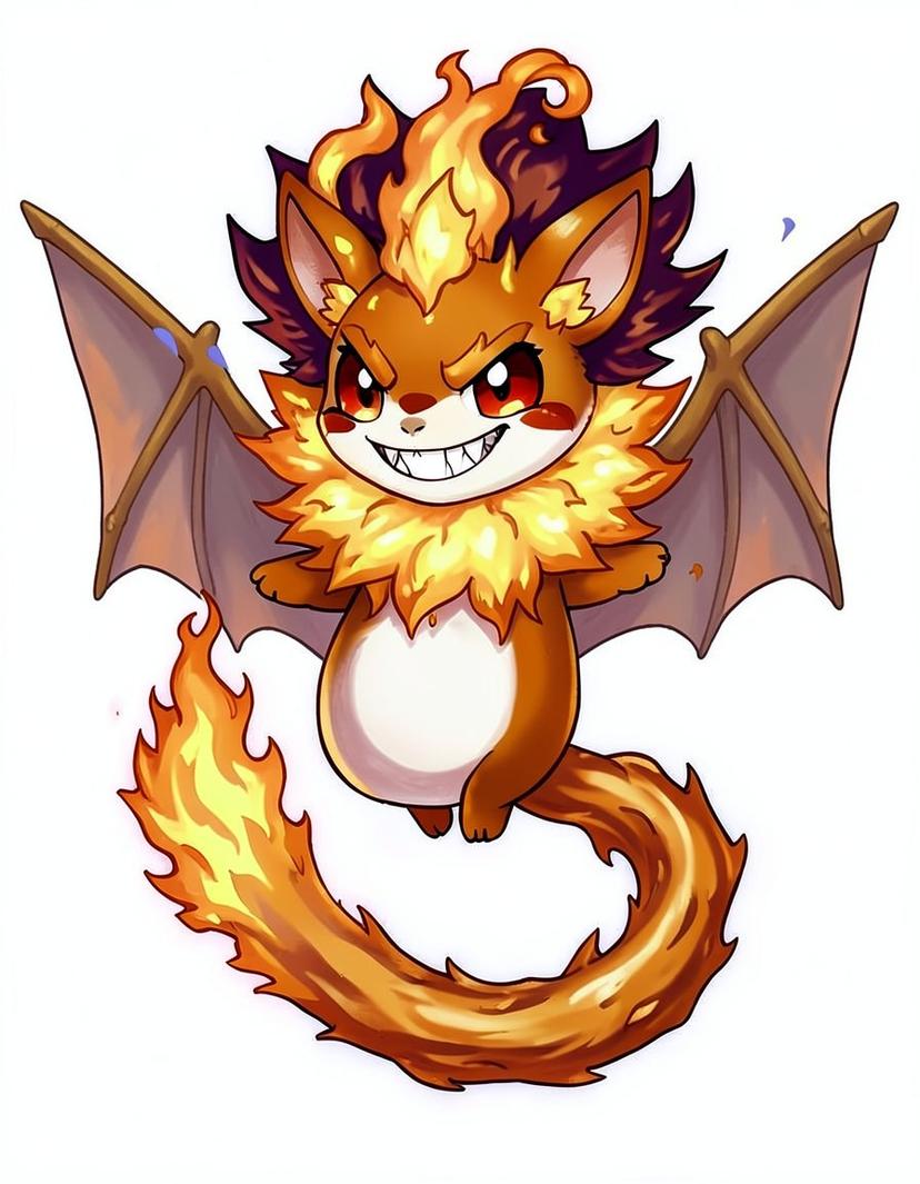 Scorchflit, a Pokemon OC made on GenTube