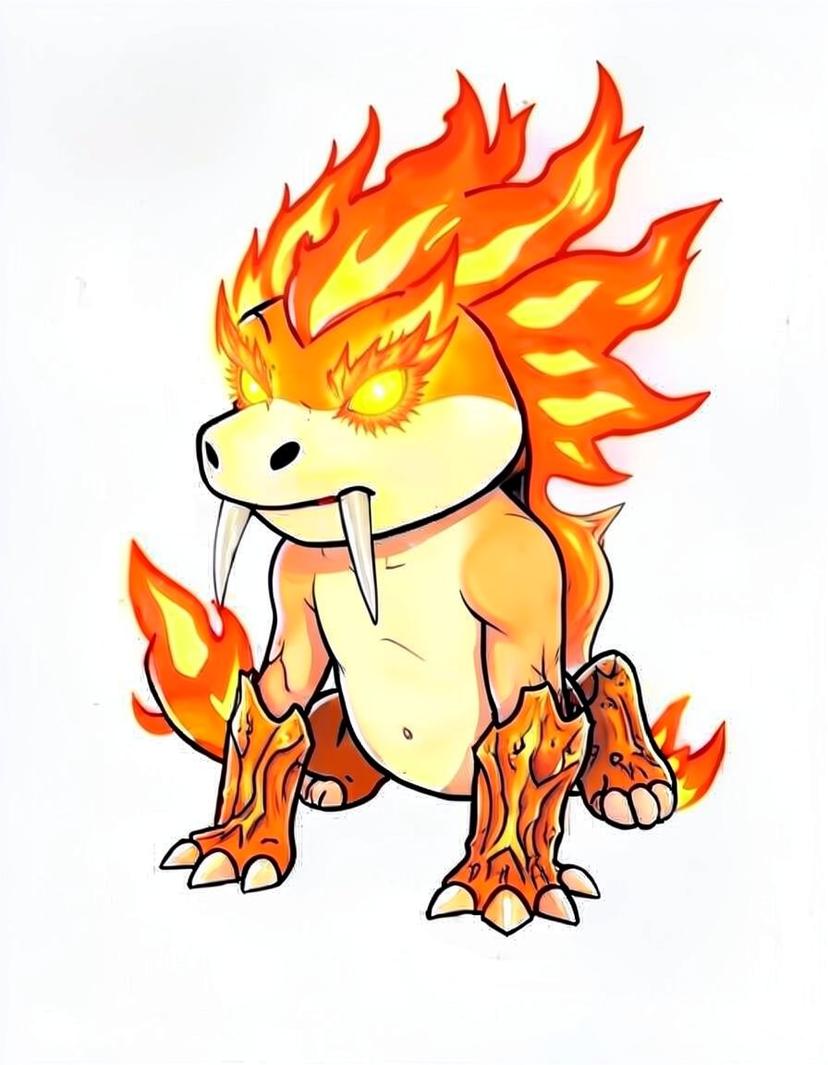 Embergrin, a Pokemon OC made on GenTube