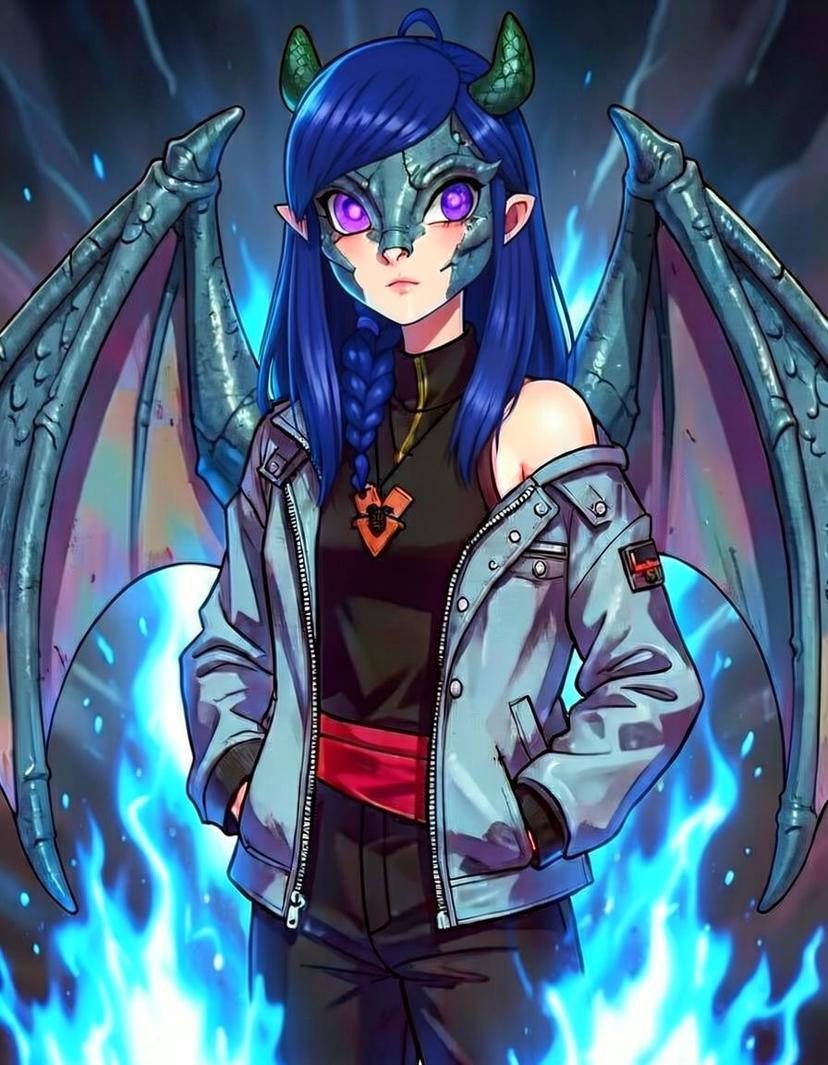 Twilight Maw, a How to Train Your Dragon OC made on GenTube