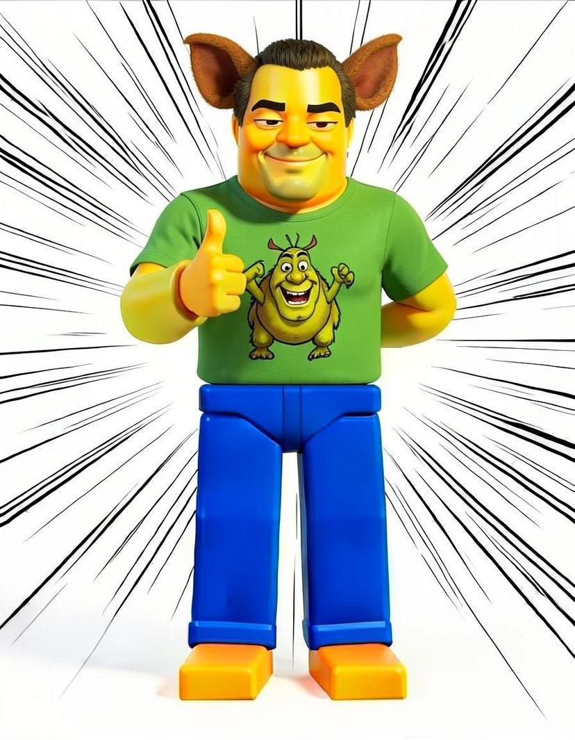 Funny shrek, a Roblox OC made on GenTube