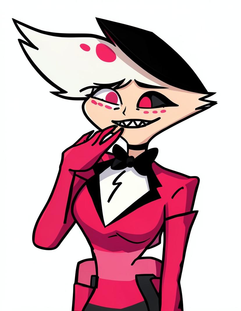 Angel Dust, a Hazbin Hotel OC made on GenTube