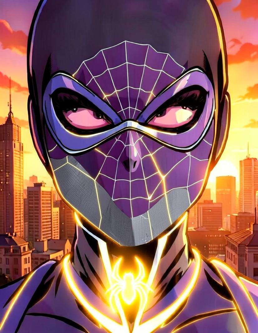 Nightweave, a Spider Man OC made on GenTube