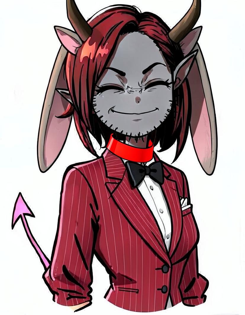 Crimson Hare, a Hazbin Hotel OC made on GenTube