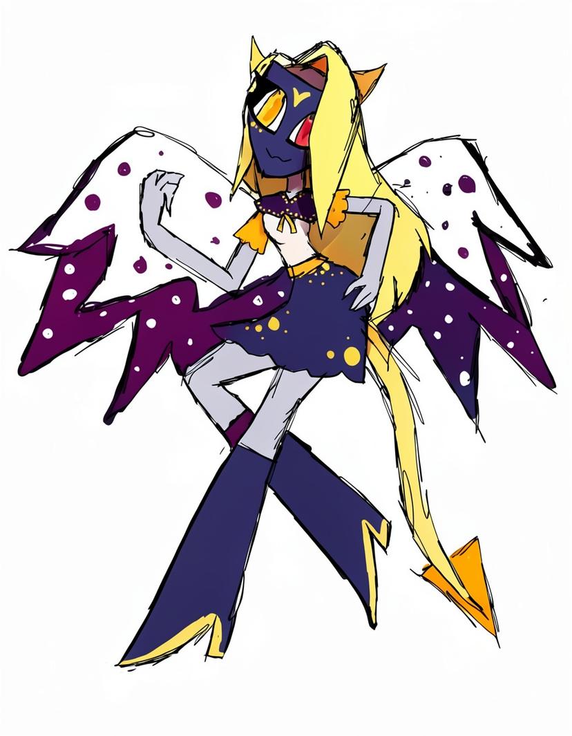 Taffy TNT, a Hazbin Hotel OC made on GenTube