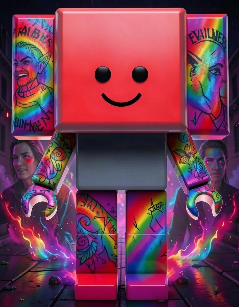 Crimson Block, a Roblox OC made on GenTube