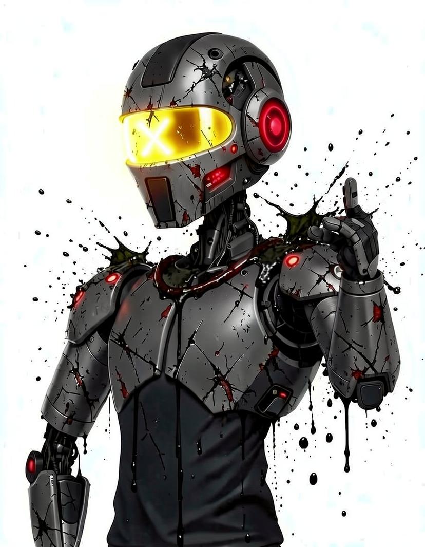 VoltVeil, a Murder Drones OC made on GenTube