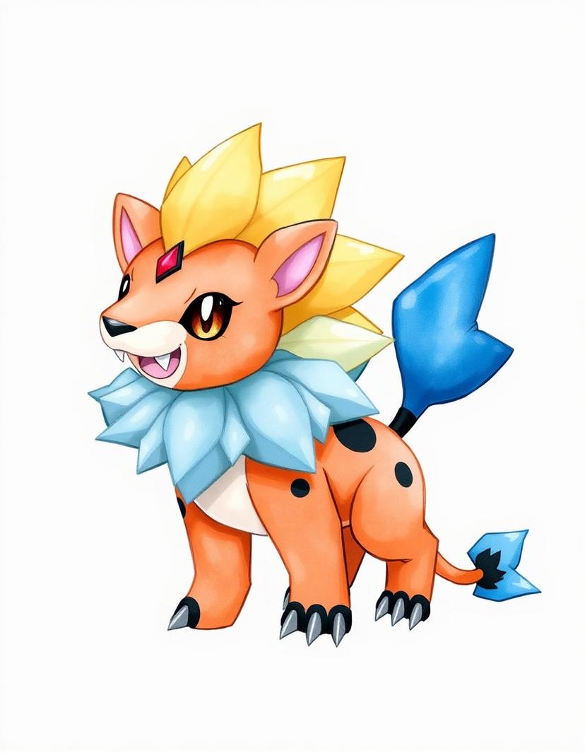 Rippleleo, a Pokemon OC made on GenTube