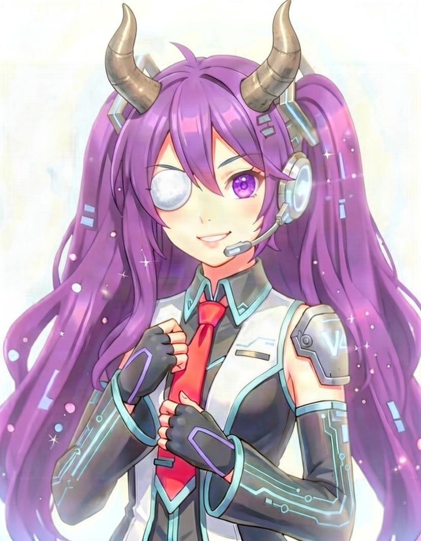 VioletEcho, a Vocaloid OC made on GenTube