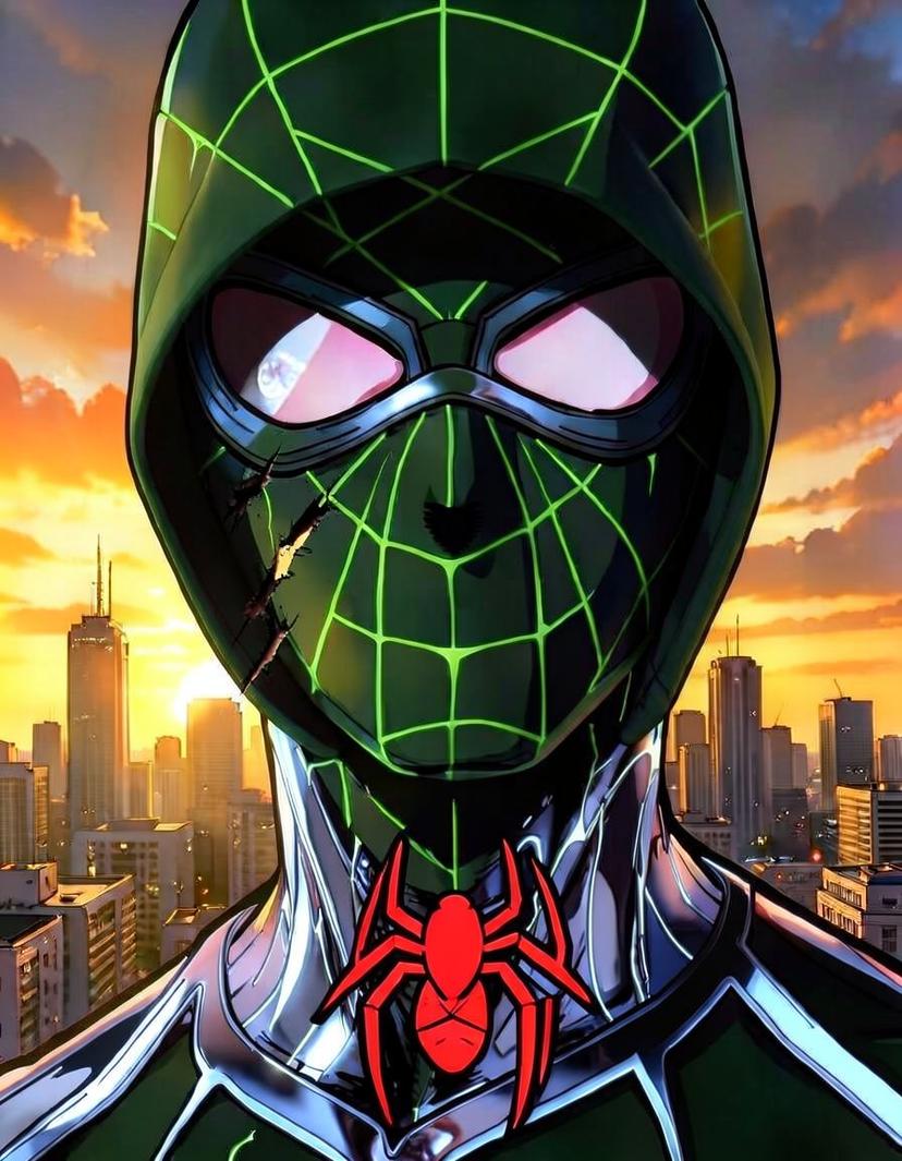 Crimson Web, a Spider Man OC made on GenTube