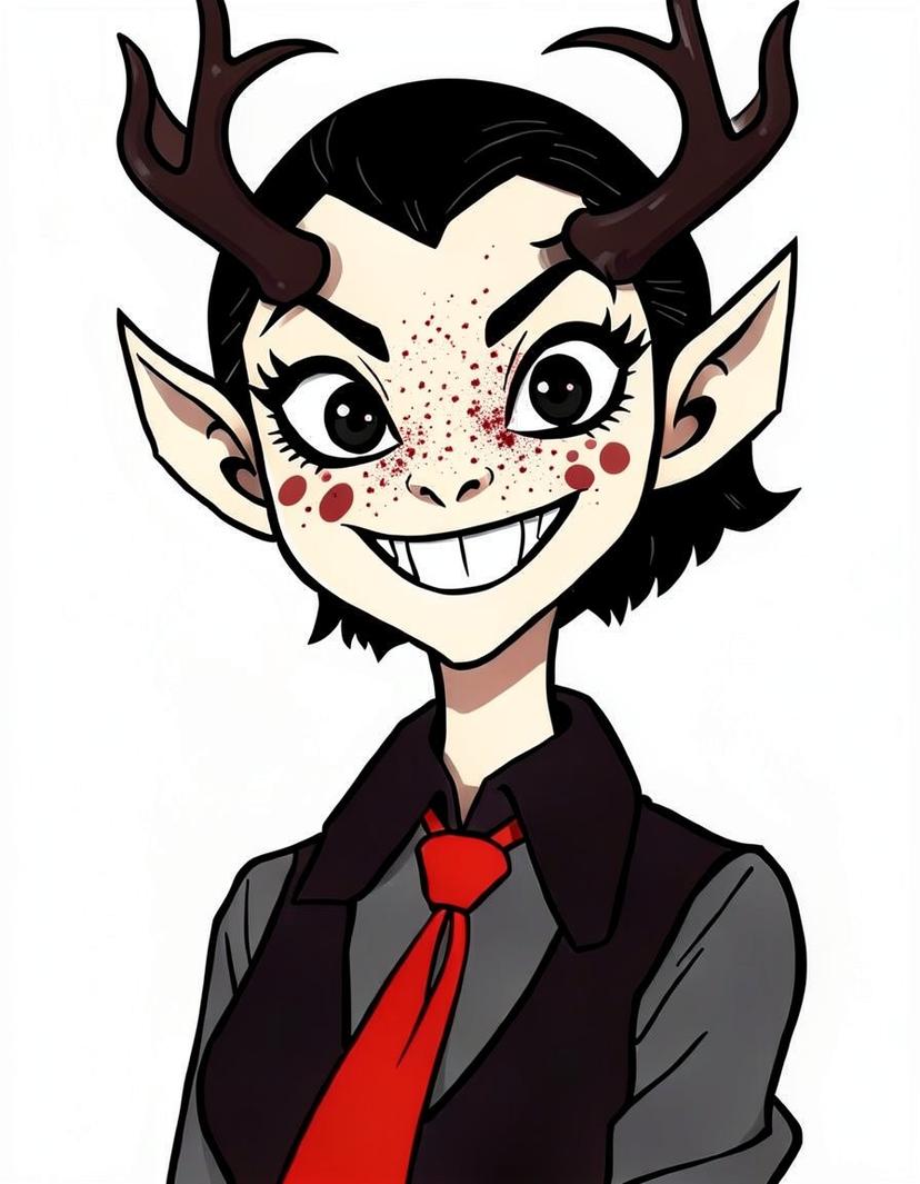 Crimson Maw, a Hazbin Hotel OC made on GenTube