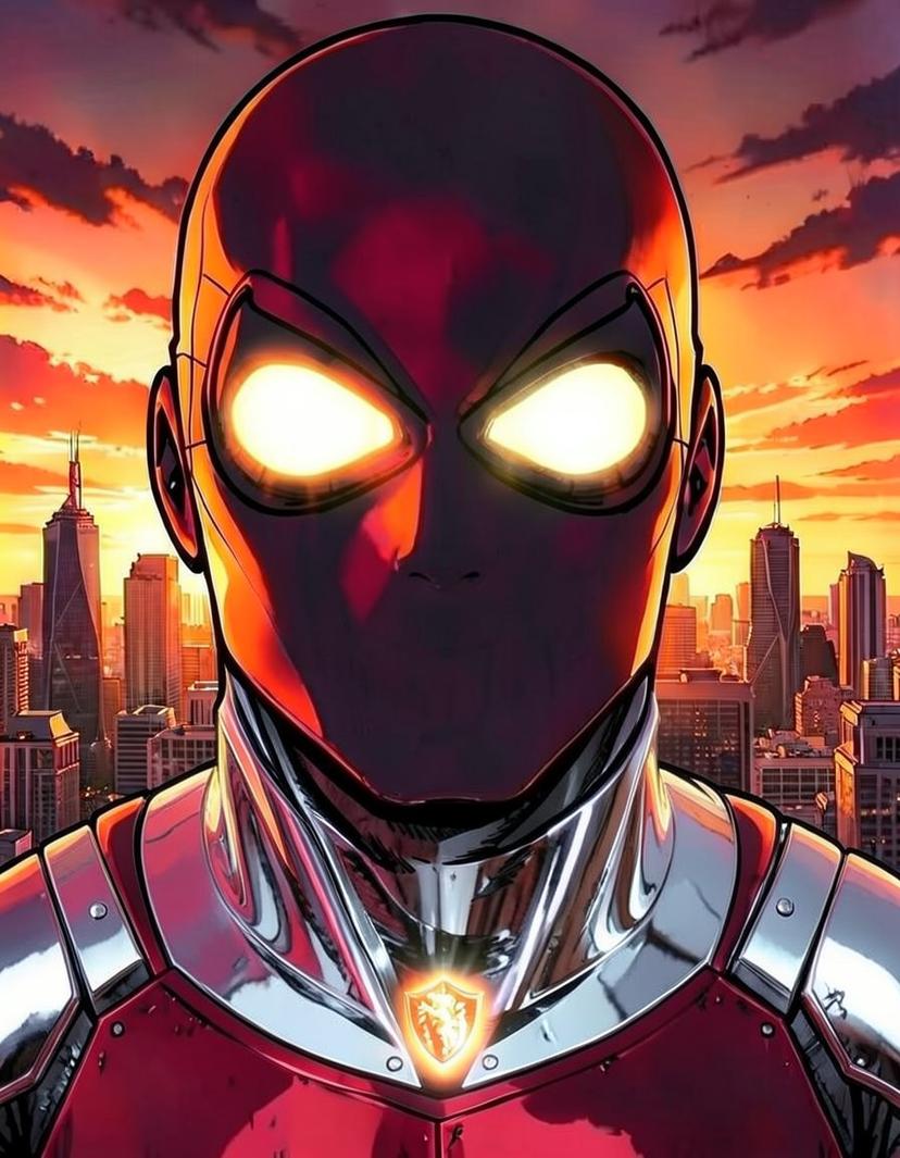 Crimson Veil, a Spider Man OC made on GenTube