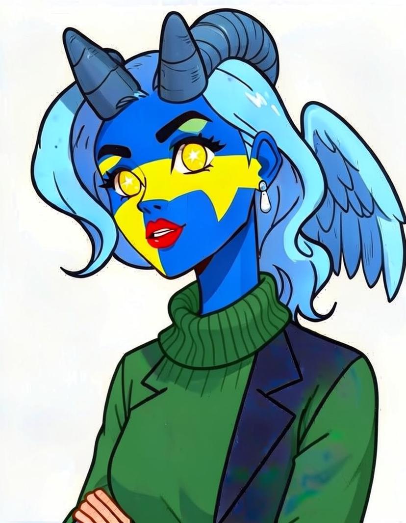 🎀⭐, a CountryHumans OC made on GenTube