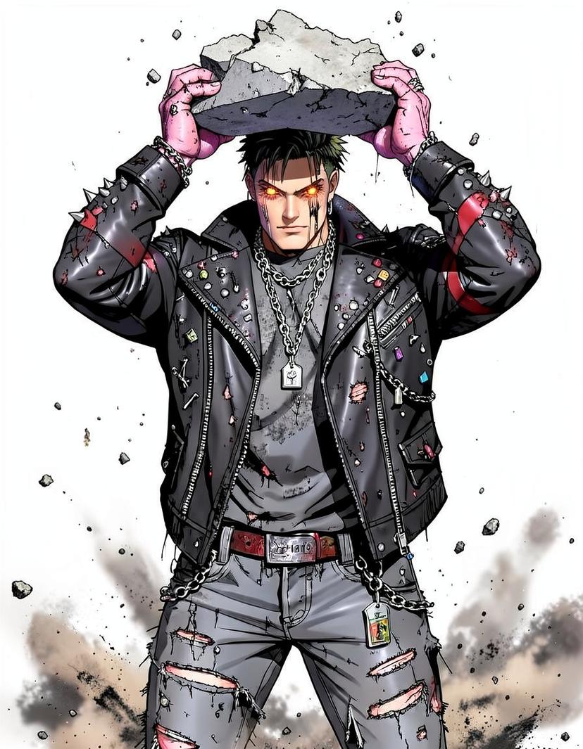 Destruction, a Marvel Superhero OC made on GenTube