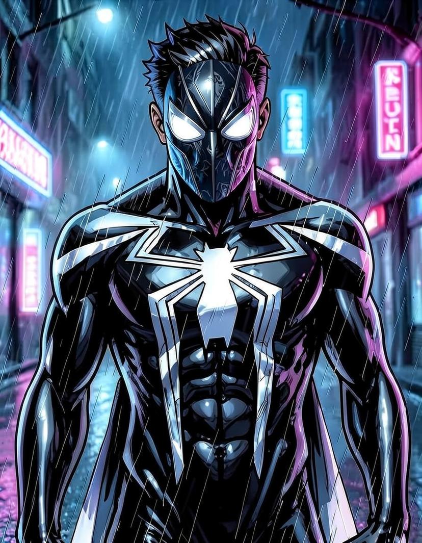 experiment SP1D3R, a Spider Man OC made on GenTube