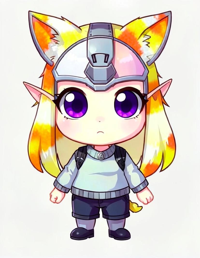 Candyglow, a Protogen OC made on GenTube