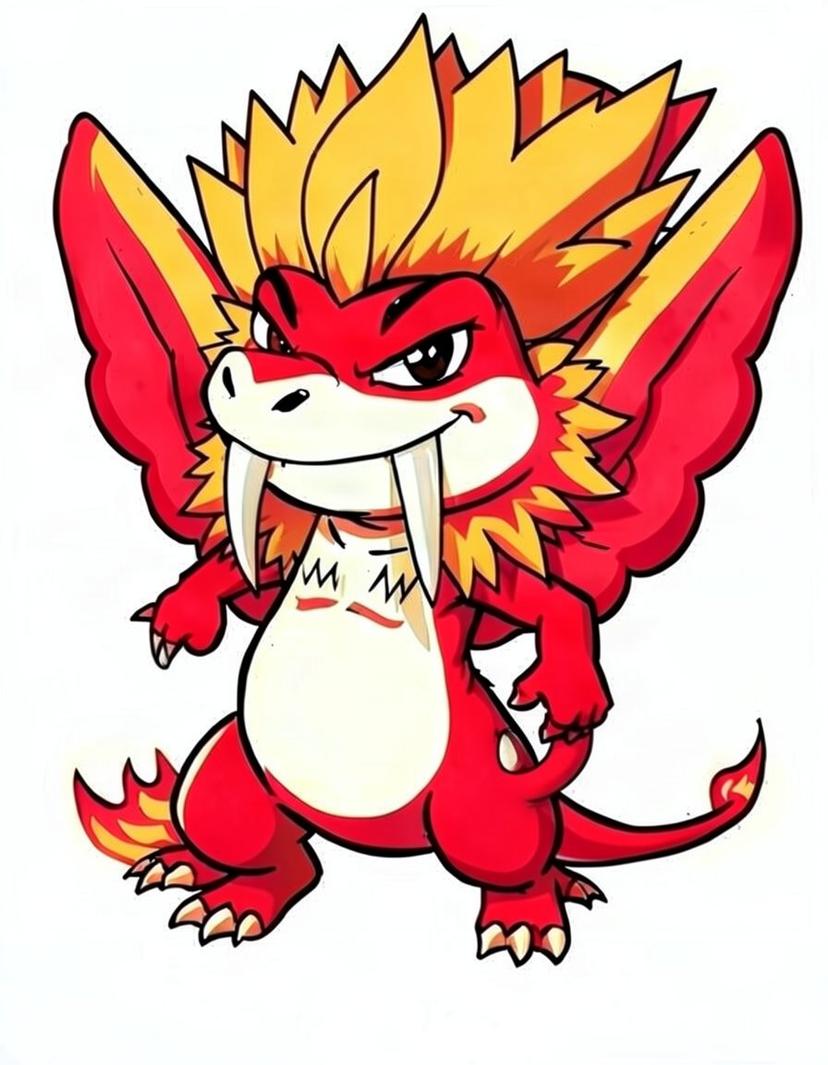 Blazetail, a Pokemon OC made on GenTube