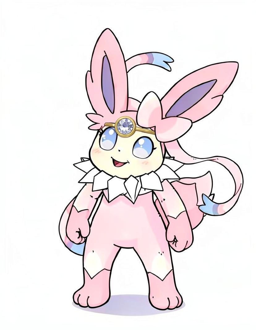 Pink Sylveon, a Pokemon OC made on GenTube