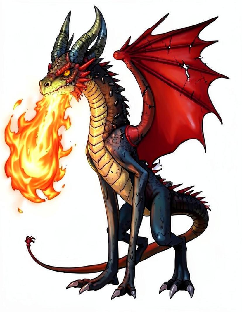 Obsidian, a Game of Thrones Dragon OC made on GenTube