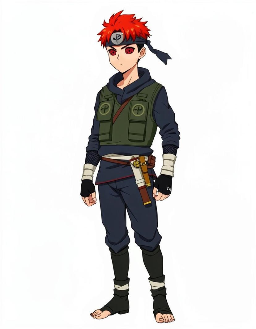Crimson Leaf, a Naruto OC made on GenTube