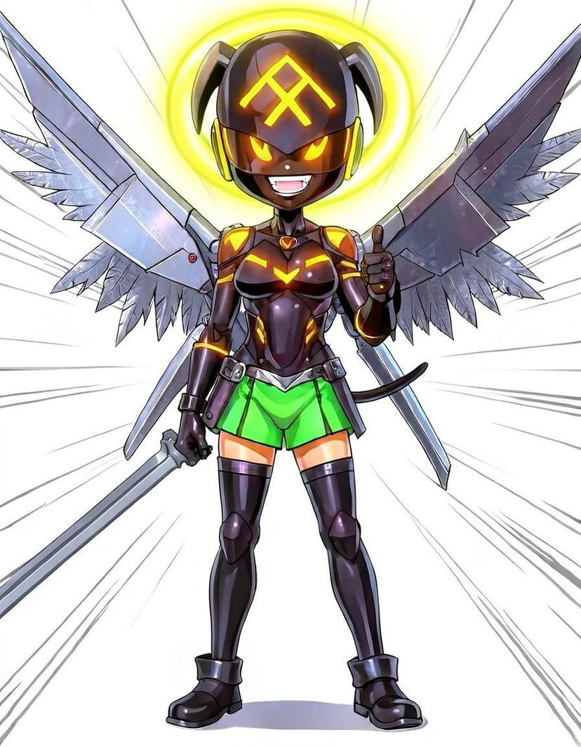 NeonTail, a Murder Drones OC made on GenTube