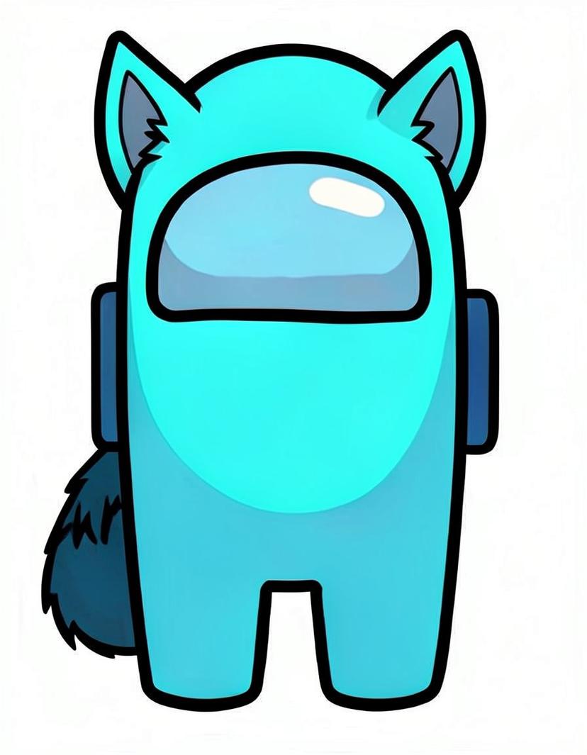 Wolfboy, a Among Us OC made on GenTube