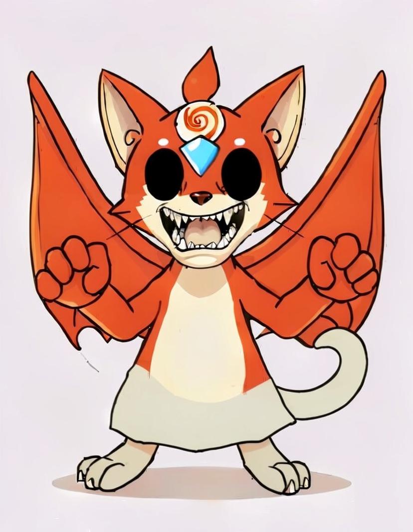 Crimson Tailflare, a Pokemon OC made on GenTube