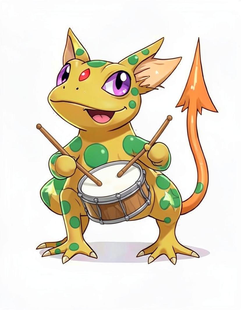 Lumicroak, a Pokemon OC made on GenTube