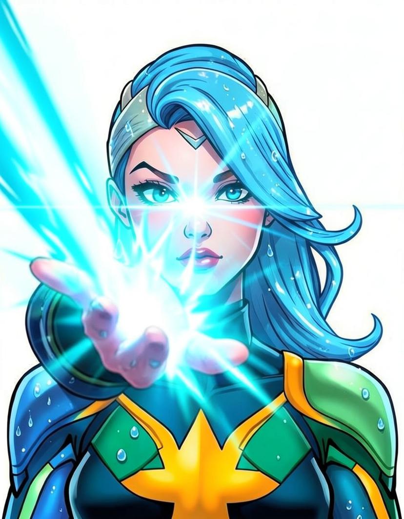 Aqua Vortex, a Marvel Superhero OC made on GenTube