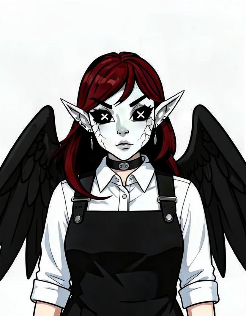 Emberchain, a Hazbin Hotel OC made on GenTube