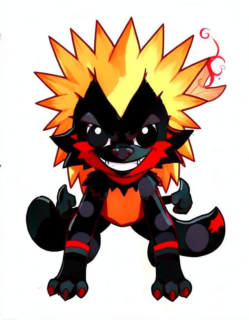 Night fire, a Pokemon OC made on GenTube