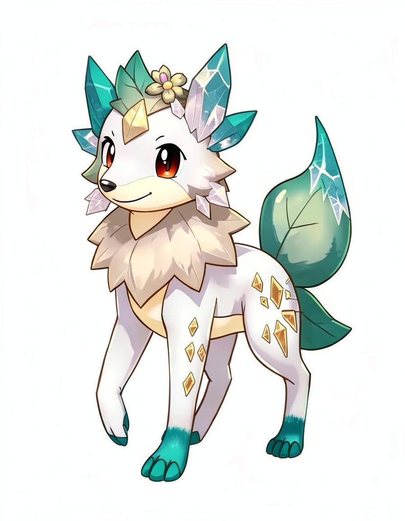 Leaflupe, a Pokemon OC made on GenTube