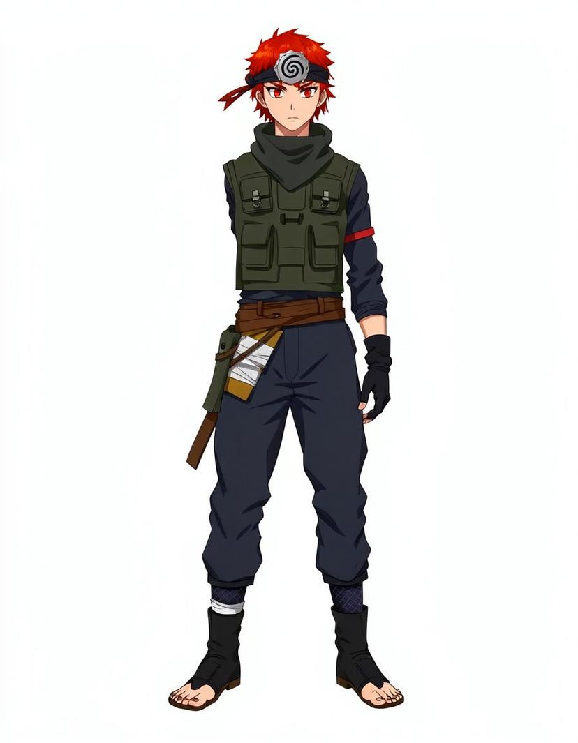 Leafblade Kaze, a Naruto OC made on GenTube