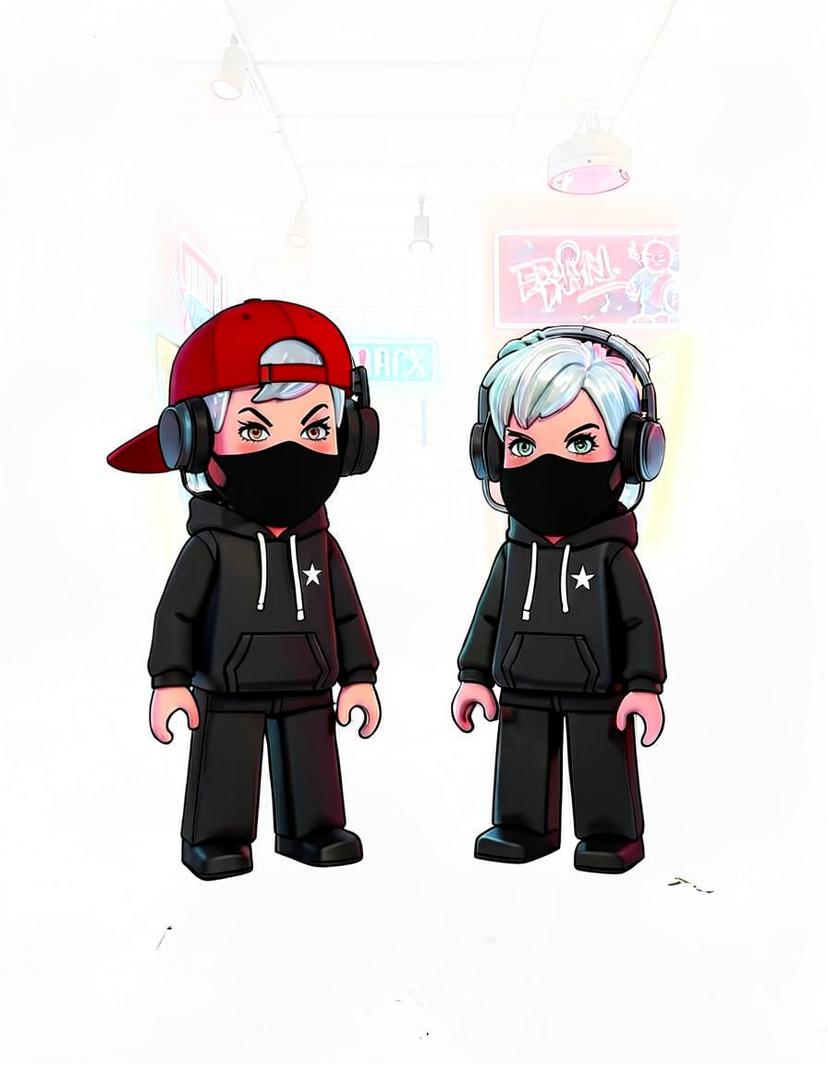 PixelGrin, a Roblox OC made on GenTube