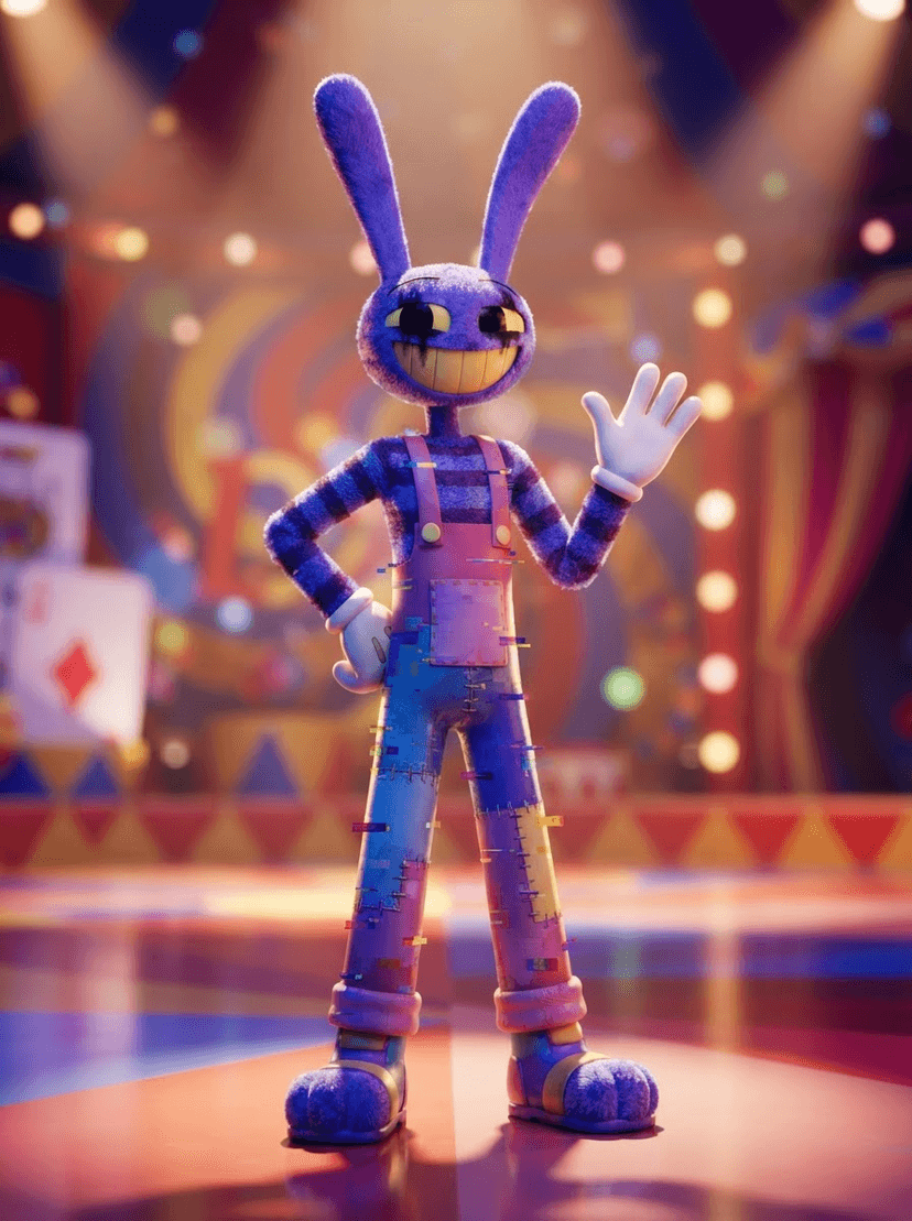 Jax 2.0, a Digital Circus OC made on GenTube