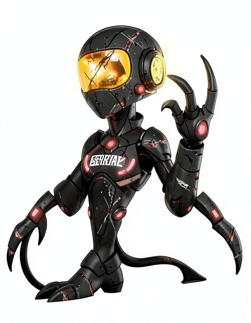 Nightshade X, a Murder Drones OC made on GenTube