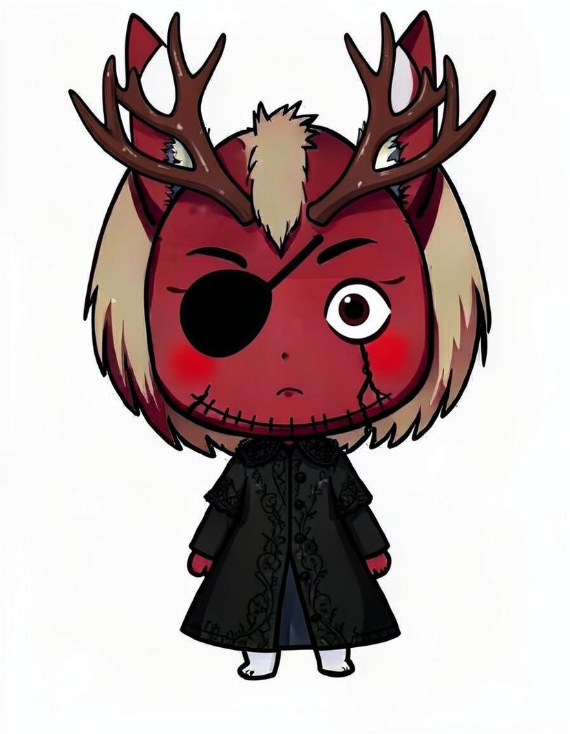 Crimson Stitch, a Hazbin Hotel OC made on GenTube