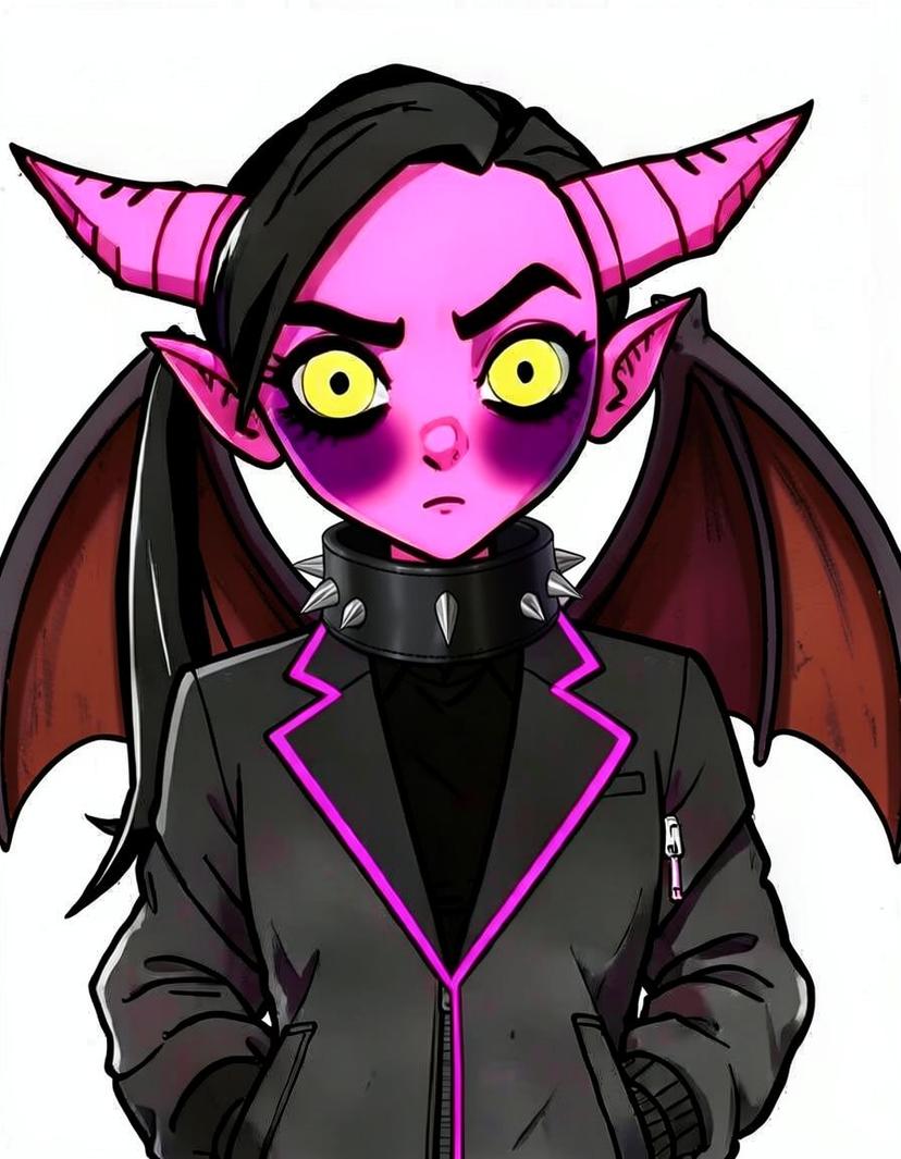 Sable Ember, a Hazbin Hotel OC made on GenTube