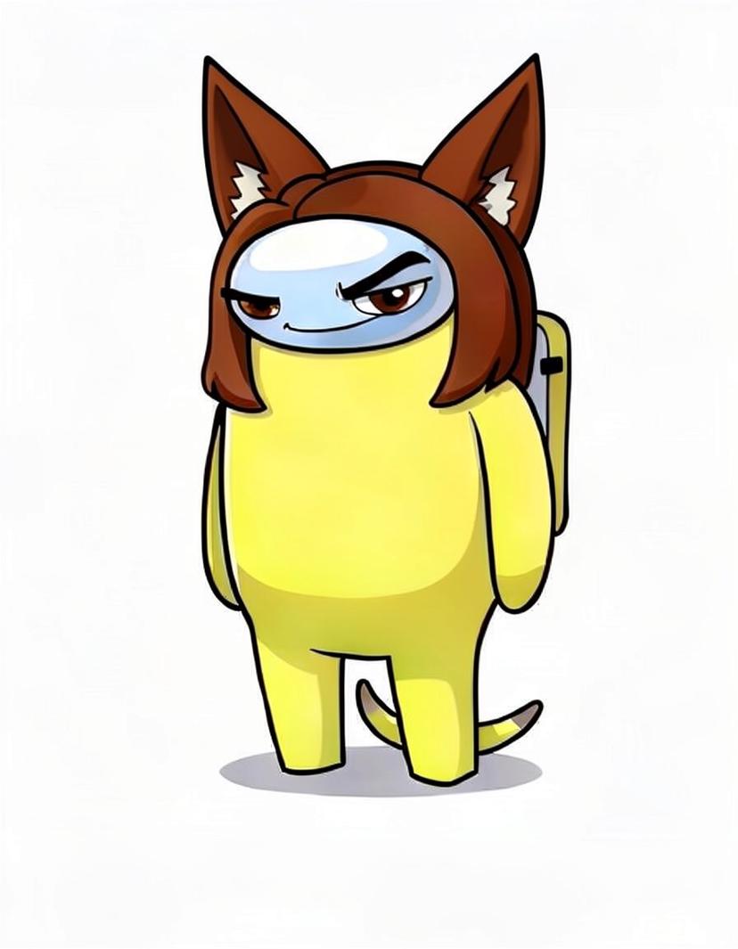 Rustleaf, a Among Us OC made on GenTube