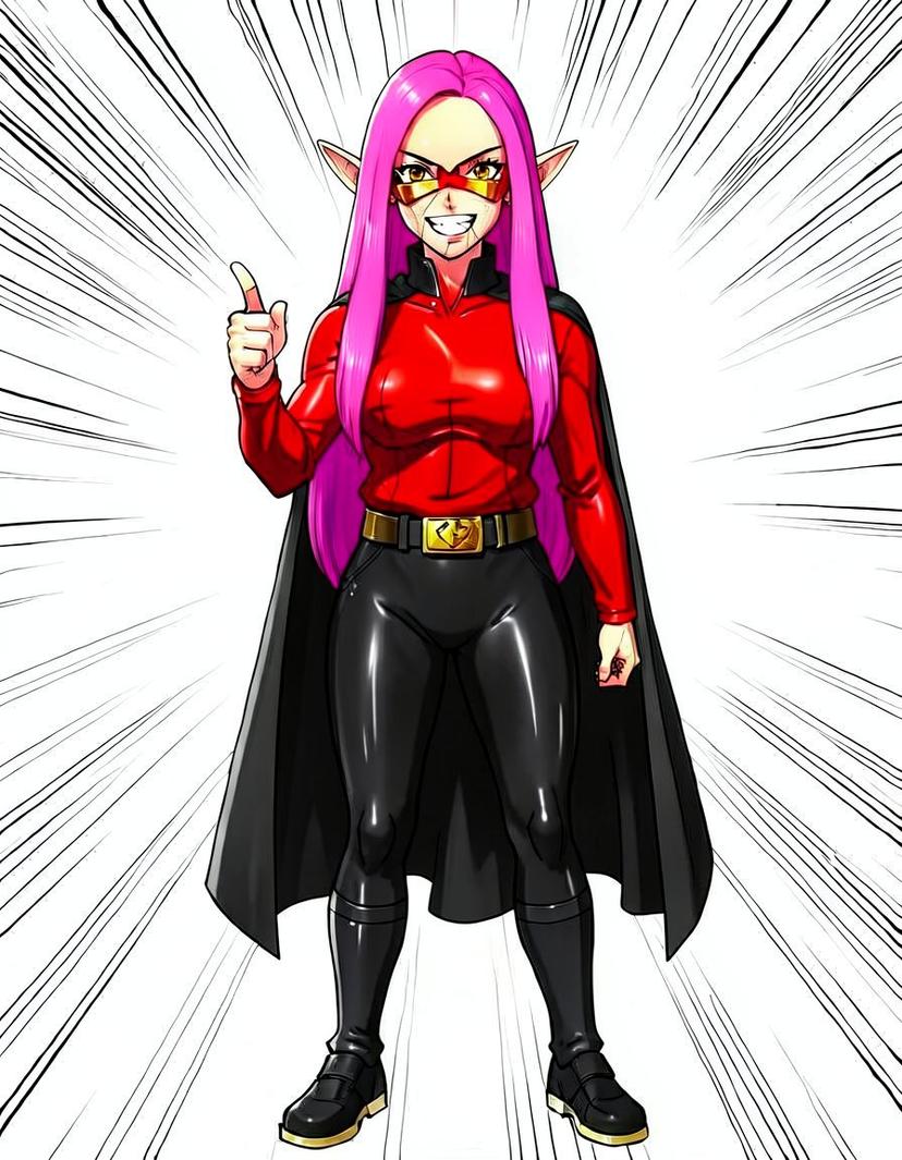 Scarlet Echo, a My Hero Academia OC made on GenTube