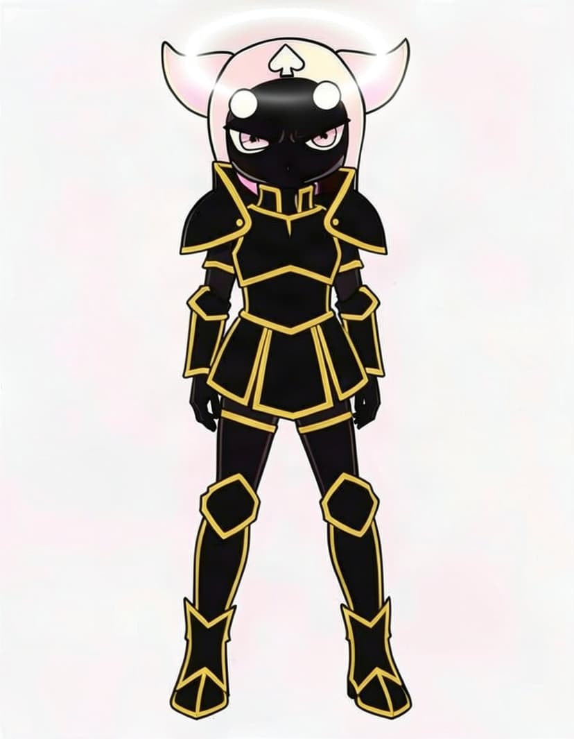 Obsidian Veil, a Deltarune OC made on GenTube