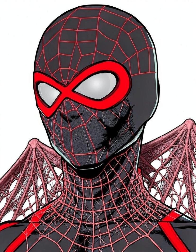 Crimson Veil, a Spider Man OC made on GenTube