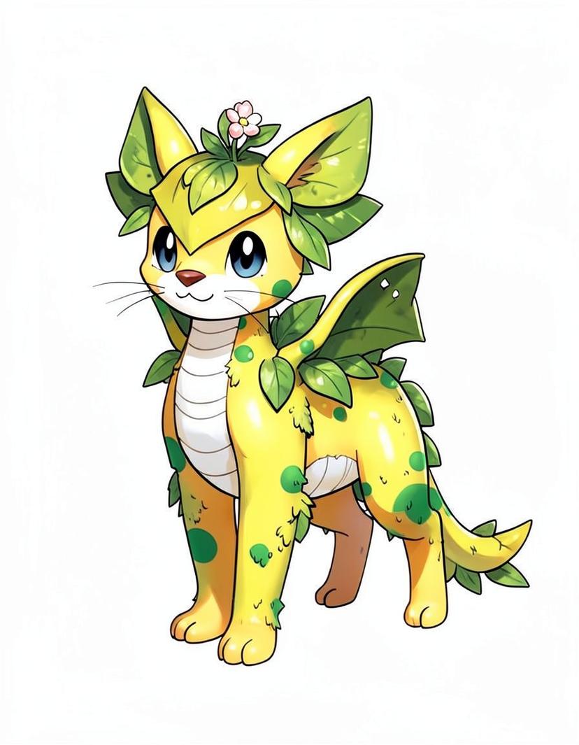Mosspaw, a Pokemon OC made on GenTube