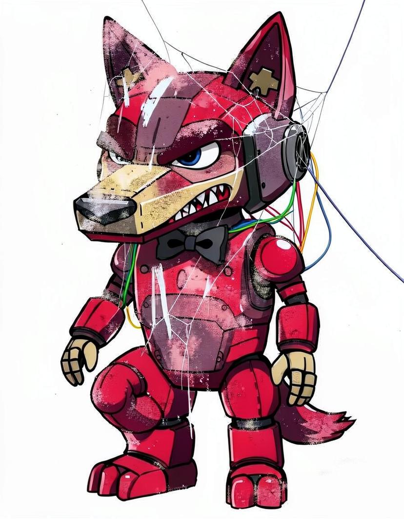 Crimson Howl, a FNAF OC made on GenTube